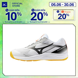 Giày Bóng Chuyền Trong Nhà Mizuno Cyclonde Speed 5 - Trắng Đen - V1GA258098