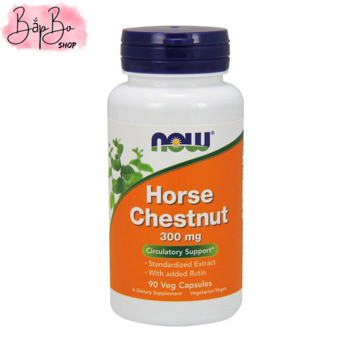 NOW Foods Horse Chestnut 300 mg – Viên Uống Hỗ Trợ Tĩnh Mạch & Tuần Hoàn Máu – 90 Viên _TÂMSTORE