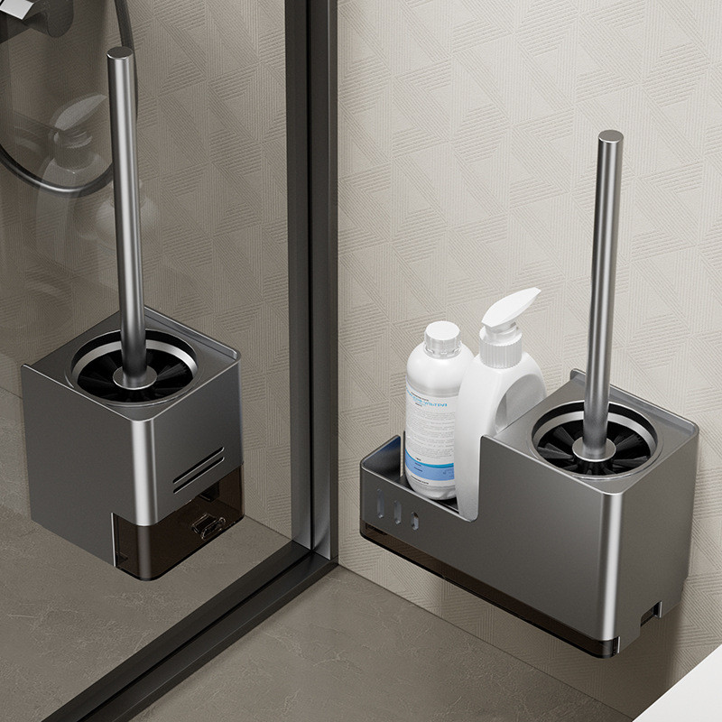 New Product~Wall-mounted toilet brush for bathroom, no-drill installation, no dead angles, household