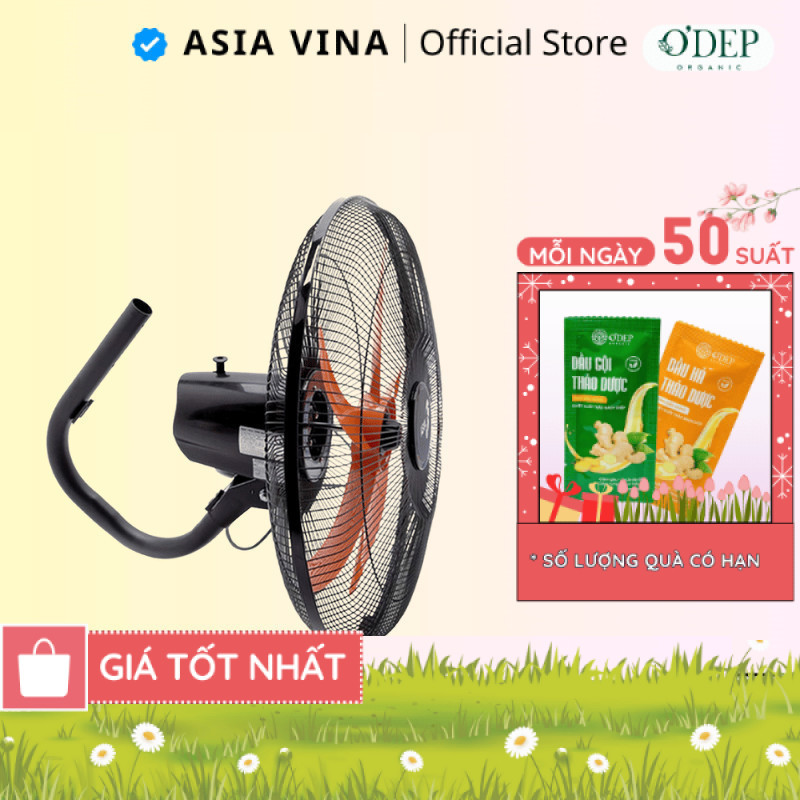 Thùng 2 quạt treo tường cổ cò Asia 80W, gió mạnh, tiếng êm, tiết kiệm điện L20002-DV0 Hàng chính hãn