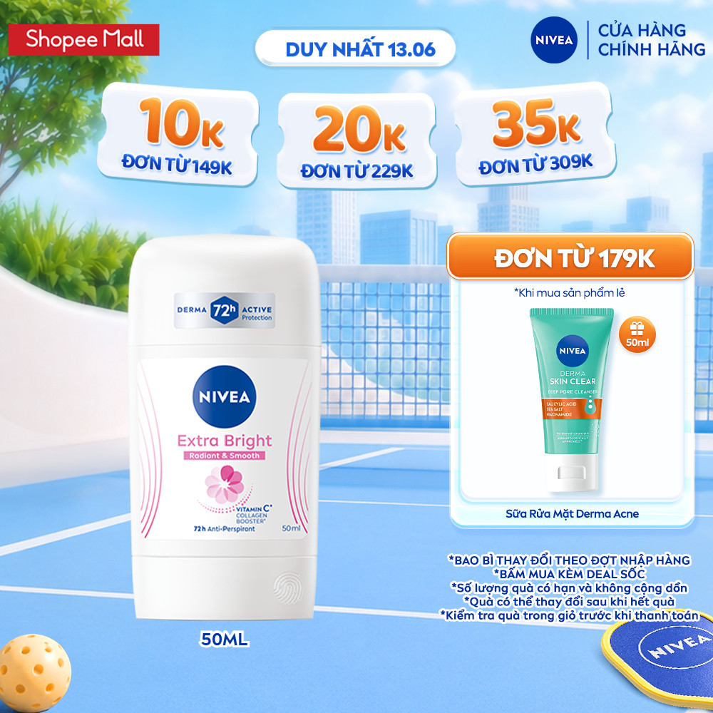 Sáp Ngăn Mùi NIVEA Extra Brightening (50 ml) - 84160