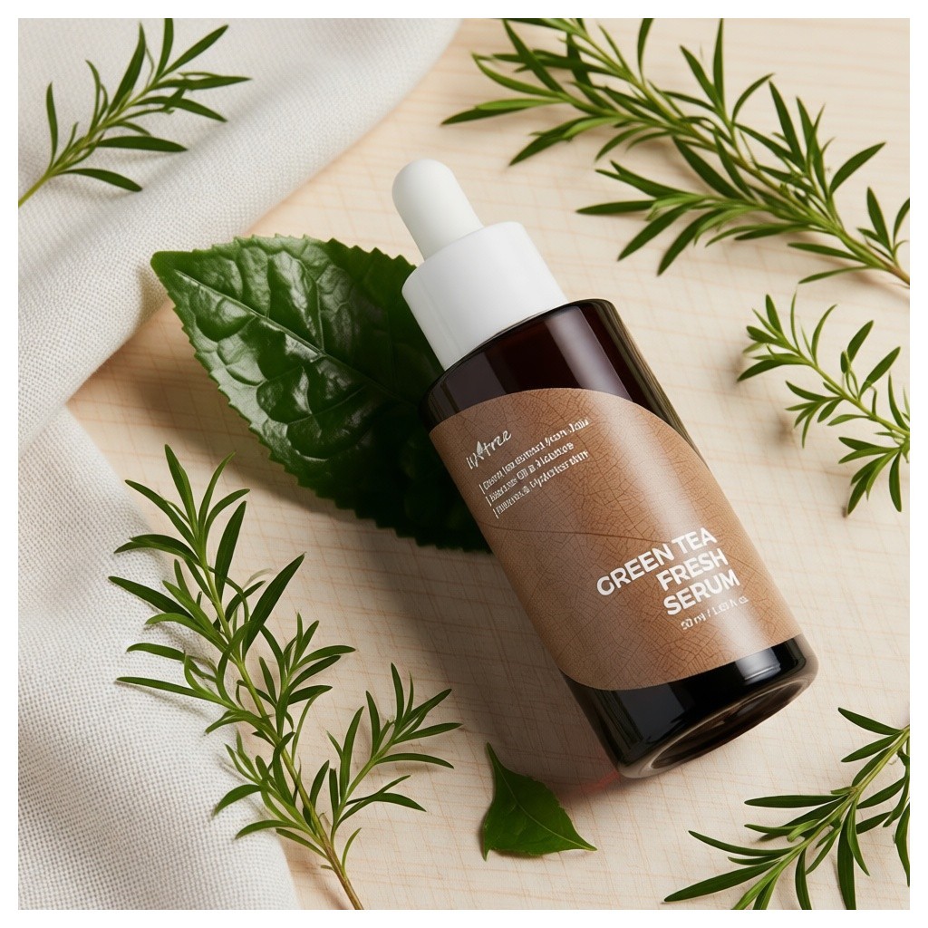 ISNTREE [istree] Green Tea Fresh Serum 50ml Serum dưỡng ẩm làm dịu da Hàn Quốc