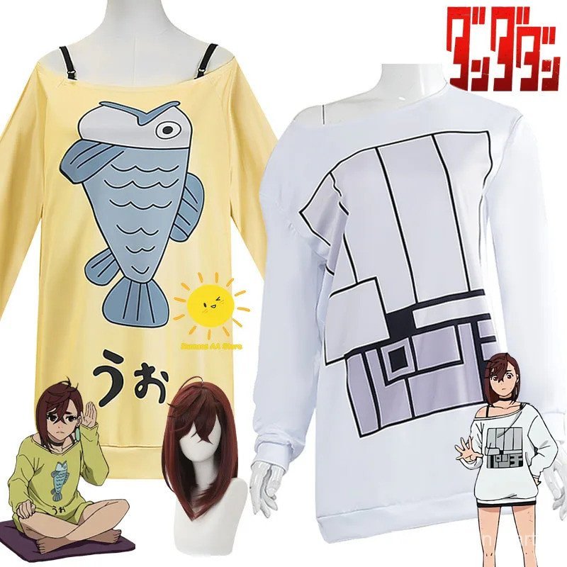 Anime DAN DA DAN Cosplay Momo Ayase Trang Phục Hóa Trang Áo Sơ Mi Dài Tay Ayase Momo Loungewear Hall