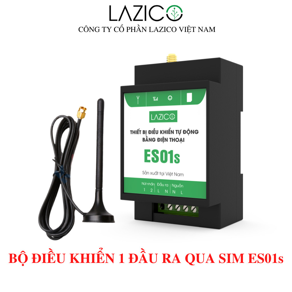 Công tắc điều khiển từ xa qua SIM, tin nhắn, cuộc gọi ES01s - Lazico