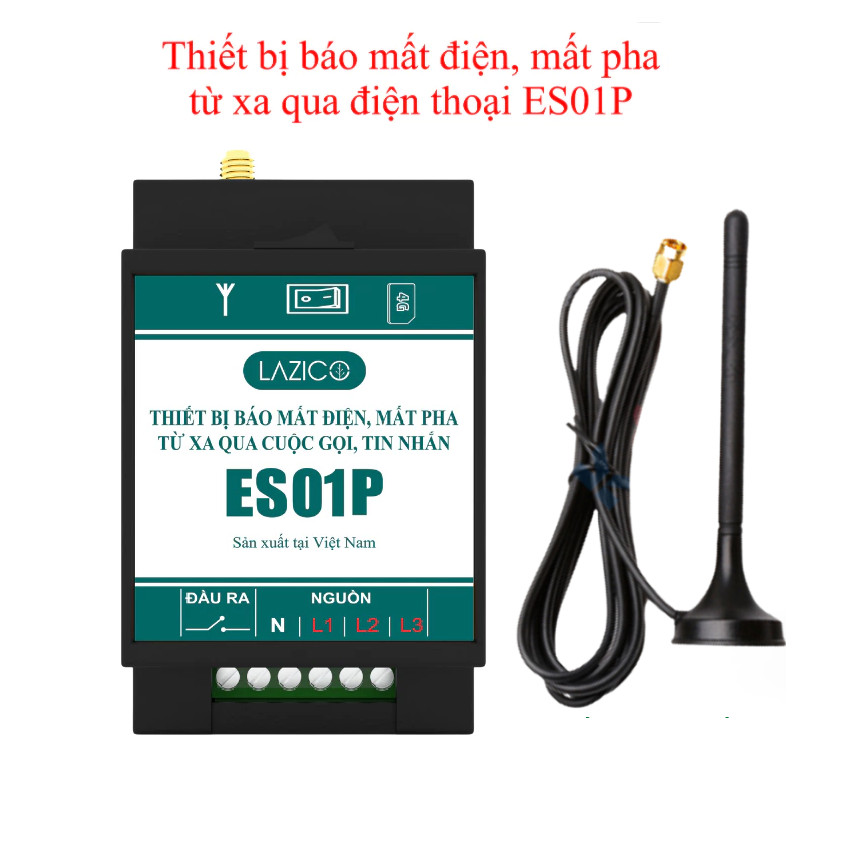 [ES01P] - Thiết bị báo mất pha, cảnh báo mất điện chính xác từng pha về điện thoại -Lazico Việt Nam