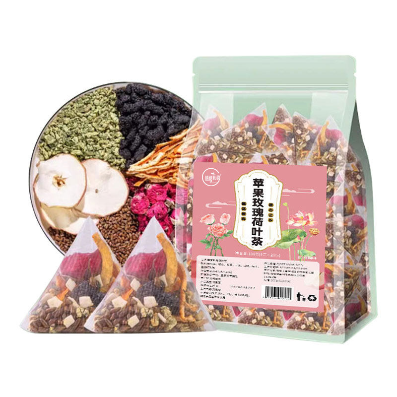 [Hàng có sẵn] Apple Rose Lotus Leaf Tea Orange Peel Mulberry Lotus Leaf Rose Fruit Tea Male Female H
