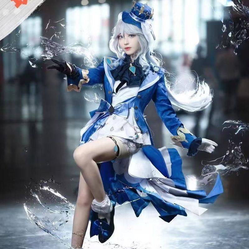 Furina Genshin Impact, trang phục cosplay Carlos Fontaine Water God Furina, trọn bộ trang phục cospl