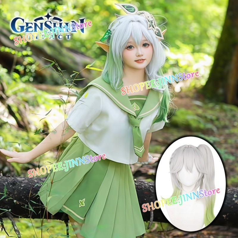 -JINN-NAHIDA Cosplay JK Váy Đồng Phục BUER Trang Phục Hóa Trang Tóc Giả Phù Hợp Với Anime Đảng Trang