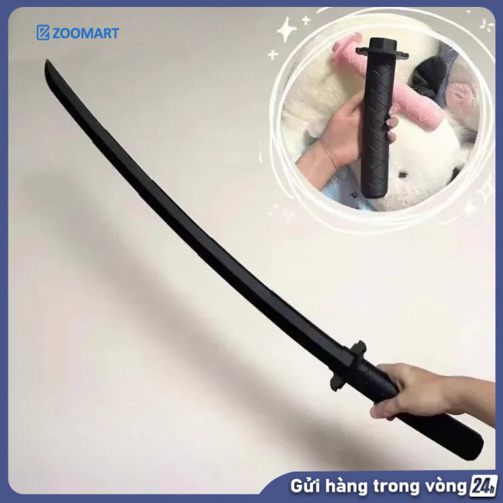 Kiếm katana co rút 3D 60cm, đạo cụ cosplay nhiều màu Đen, Dài 60 cm, In 3D, Có thể thu vào bằng trọn