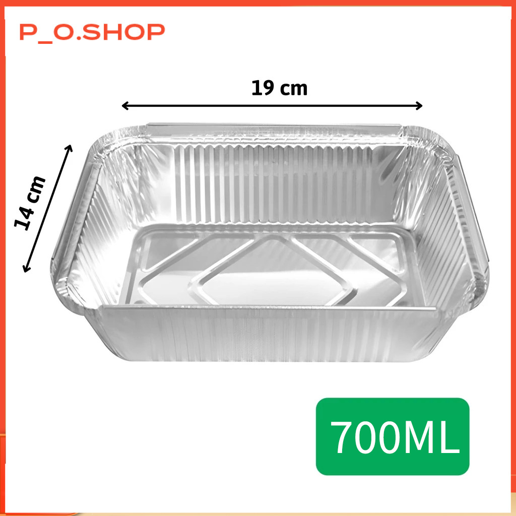 【🔥Rẻ】Loại 700ml -  Set 50 Hộp Giấy Bạc - Hộp Nhôm dùng một lần