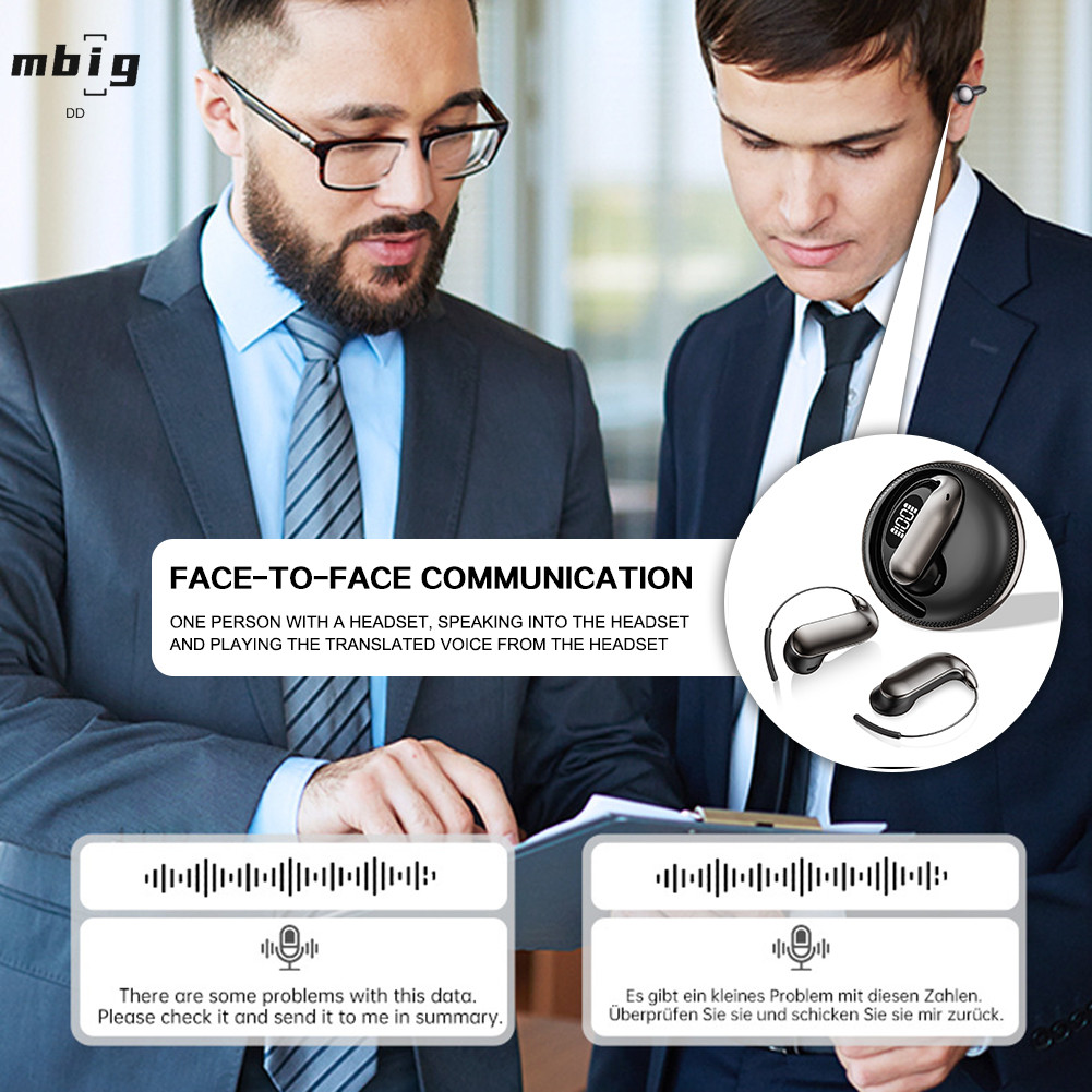 Tai nghe phiên dịch Hộp sạc có thể sạc lại Đàm phán kinh doanh toàn cầu