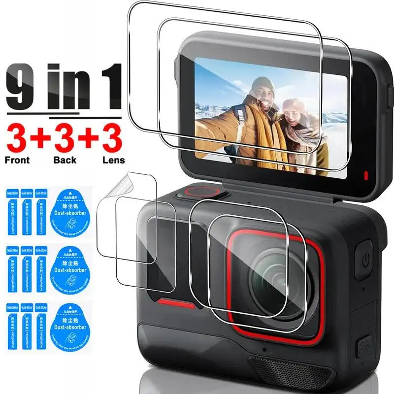 Dành Cho Insta360 ACE Pro 2 Kính Cường Lực Bảo Vệ Màn Hình Bảo Vệ Toàn Diện Camera Ống Kính Phim Cho