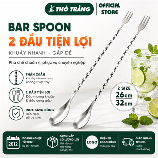 Muỗng/Thìa pha chế bar spoon 26cm hoặc 32cm (thìa bar, muỗng khuấy, thìa khuấy)