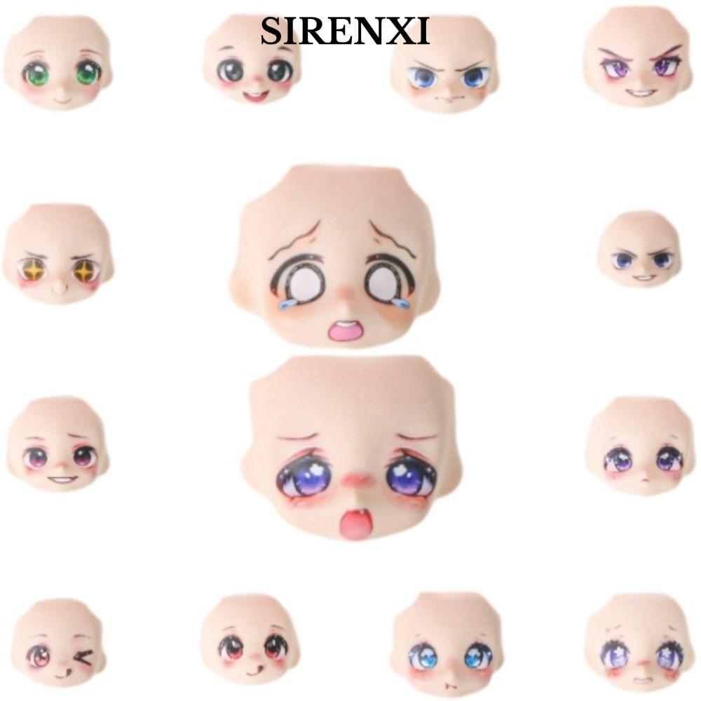 Mặt búp bê SIRENXI OB11, Mặt thay đổi dễ thương Vỏ đầu có thể thay thế 1 / 12 Mặt búp bê BJD, Biểu h