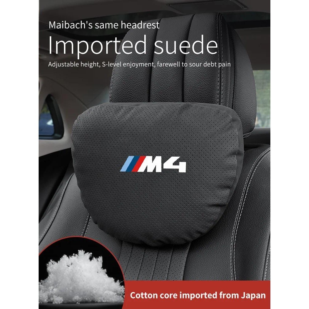 Xe Hơi Thoáng Khí Cổ Hỗ Trợ Tựa Đầu Cho Xe BMW M Hiệu Suất Điện M4 F82 F83 G82 G83 Ghế Thắt Lưng Da 