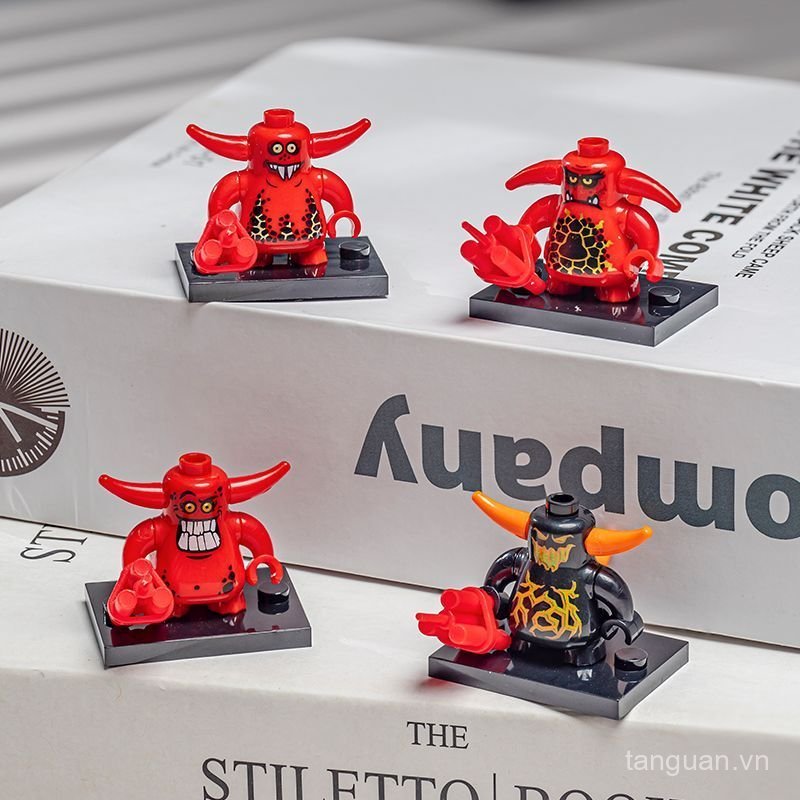 Khối Xây Dựng Tương Thích Hiệp Sĩ Tương Lai Ngọn Lửa Demon Warriors Minifigures Khối Xây Dựng Đồ Tra