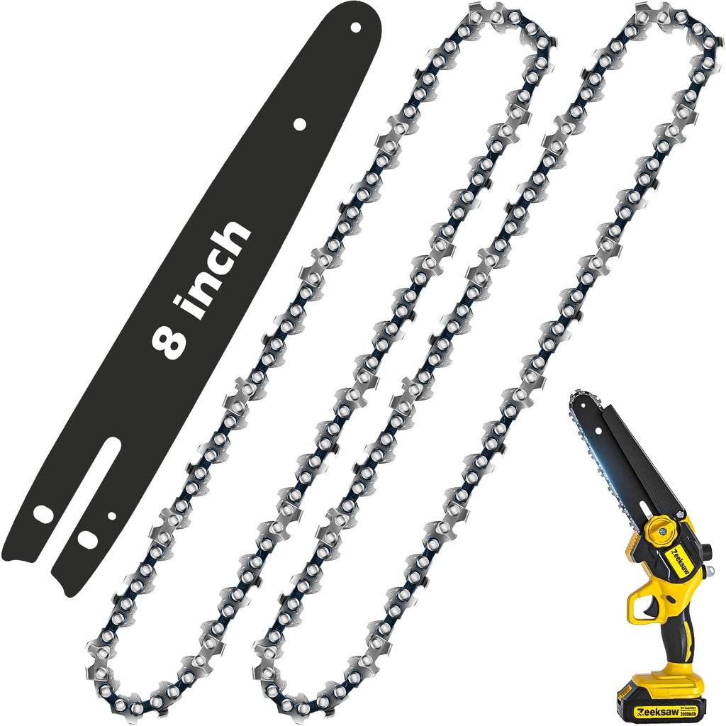 [3 Cái] 2 Cái Máy Cưa Cực 8 Inch / Xích Cưa Xích 1 / 4 "LP Pitch 043" Máy Đo 47 Liên Kết Truyền Động