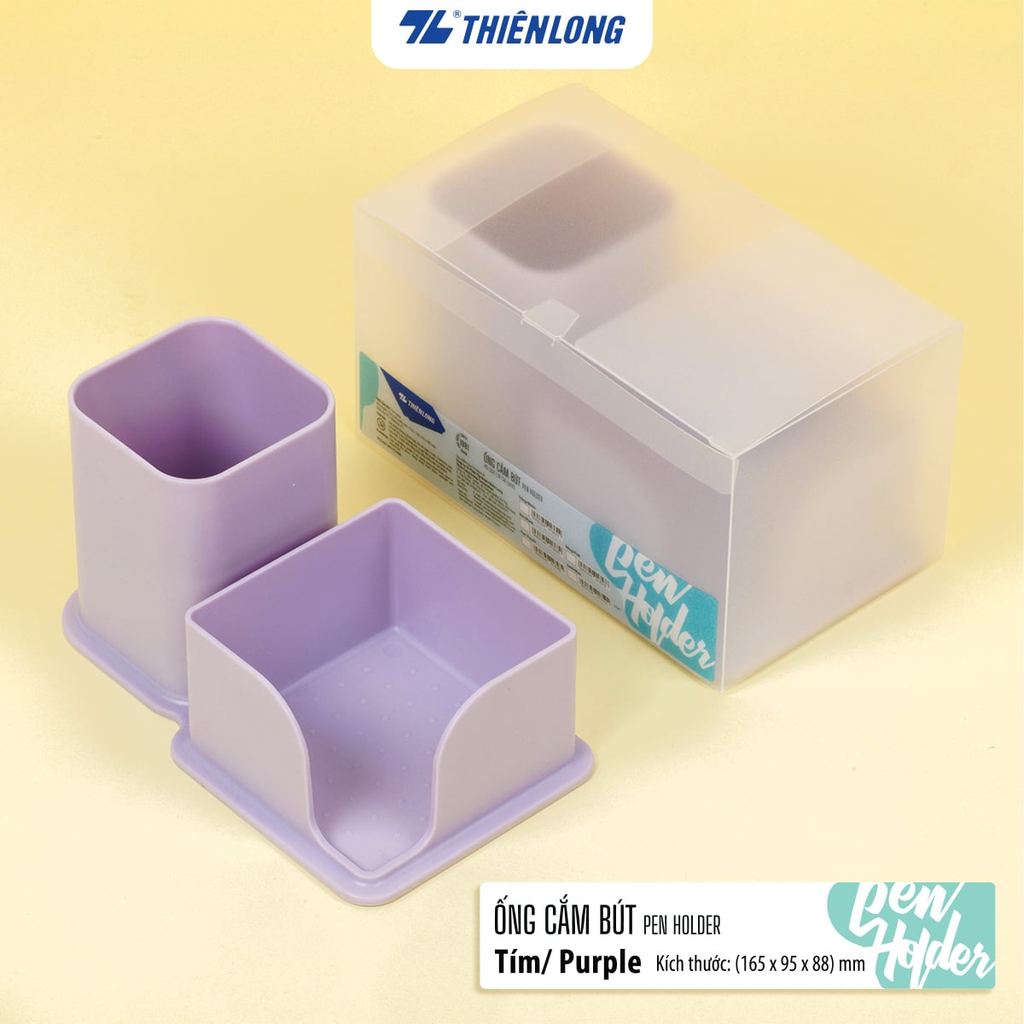Ống cắm bút PS-003 - Khay giấy notes Thiên Long - Đa dụng tiện lợi Màu sắc trẻ trung