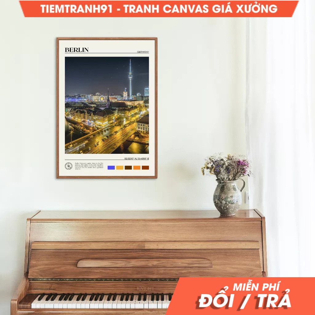 Tranh treo tường, Oil Paint, Berlin Wall Art, Berlin Poster, Berlin Photo, Berlin Wall Decor, German