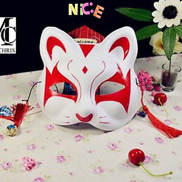 Mặt Nạ hóa trang Cáo Nhật Bản| Mặt Nạ Kitsune Nhật|Mặt Nạ Kitsune