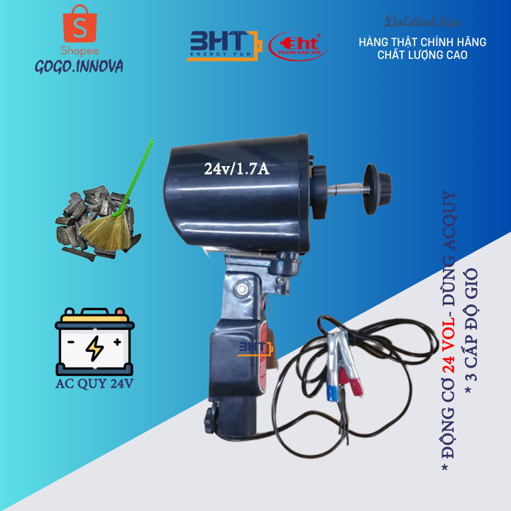 ĐẦU QUẠT 12V/24V (DÙNG BÌNH AC QUY) 3HT