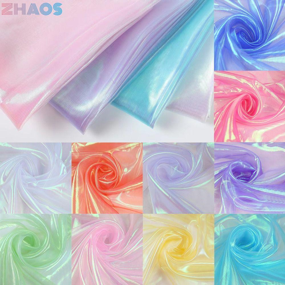 ZHAOS Laser Tulle, Vải Organza Trong Suốt Sáng Bóng, Trang Trí Vải Tulle Mỏng Organza Váy Vải Cưới