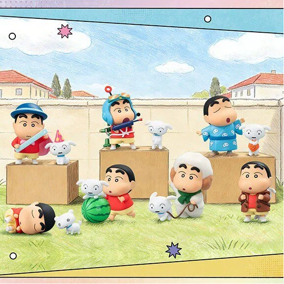 Crayon Shin-chan RETRO SHIRO Blind Box Chơi hợp thời trang Tay-Run