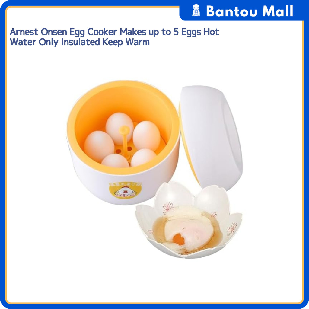 Arnest Onsen Egg Cooker Makes up to 5 Eggs Hot Water Only Insulated Keep WarmDirect from JAPAN
