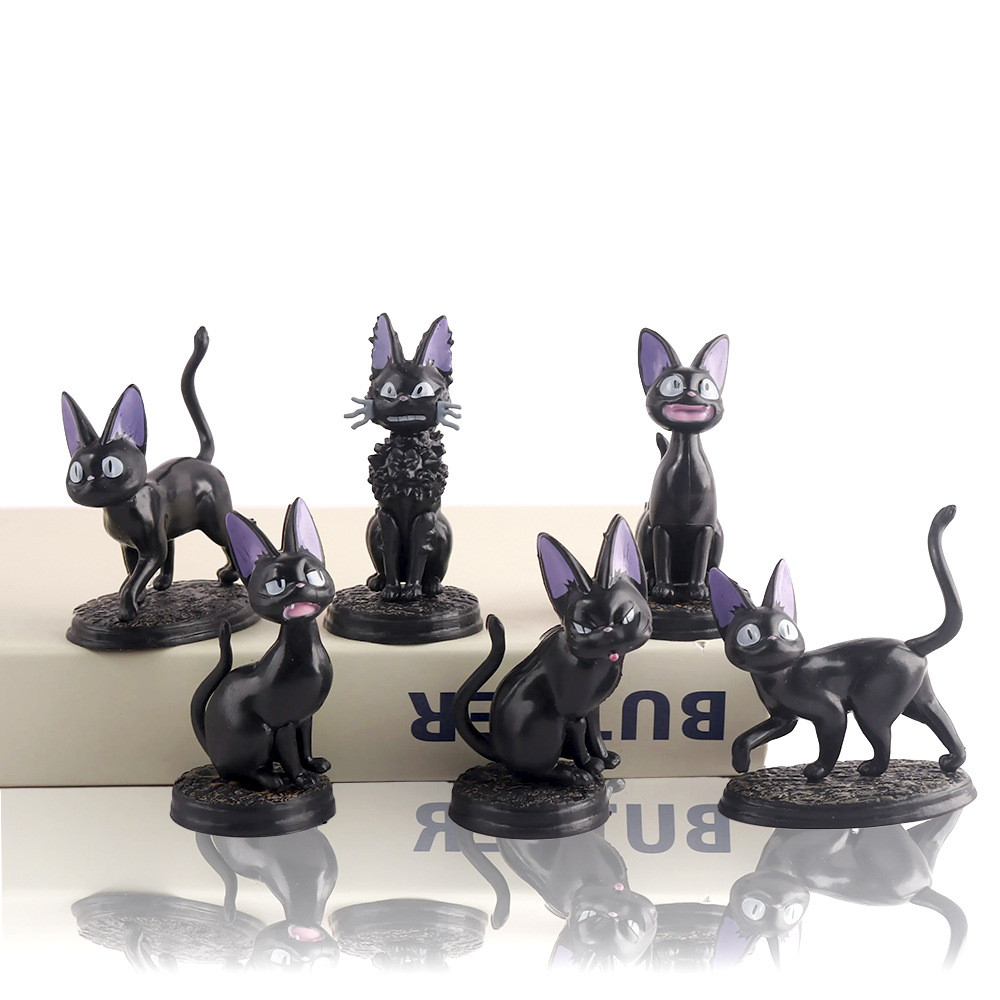 6 Hoạt Hình Mèo Jiji Sinh Nhật Kiki Nướng Búp Bê Để Bàn Trang Trí Nhà Cửa Mèo Đen Xe Buýt Giao Hàng 