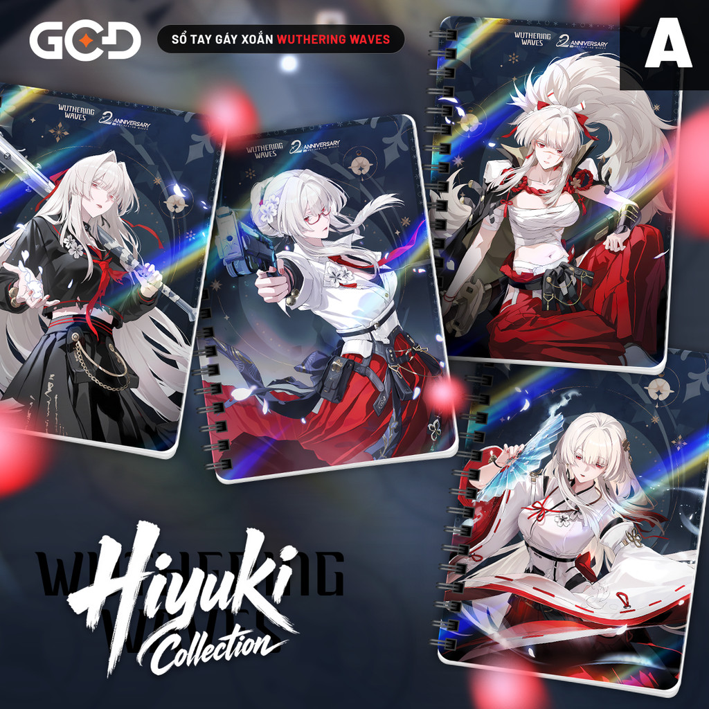 Bộ COMBO Sổ tay Hiyuki Flaming Sakura Wuthering Waves +AURORA - GCD Shop