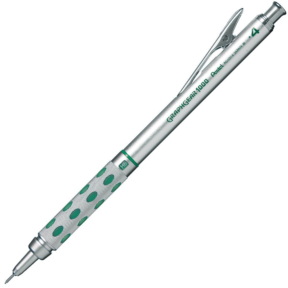 【Direct from Japan】 Bút chì cơ Pentel Graphgear 1000 PG1014 0.4mm màu bạc
