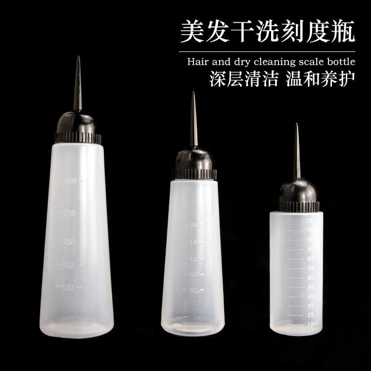 Salon Tóc Dụng Cụ Làm Tóc Dầu Gội Chai Dầu Gội Nồi Làm Sạch Khô Đầu Nhựa Có Cân Perm Potion Chai [yz