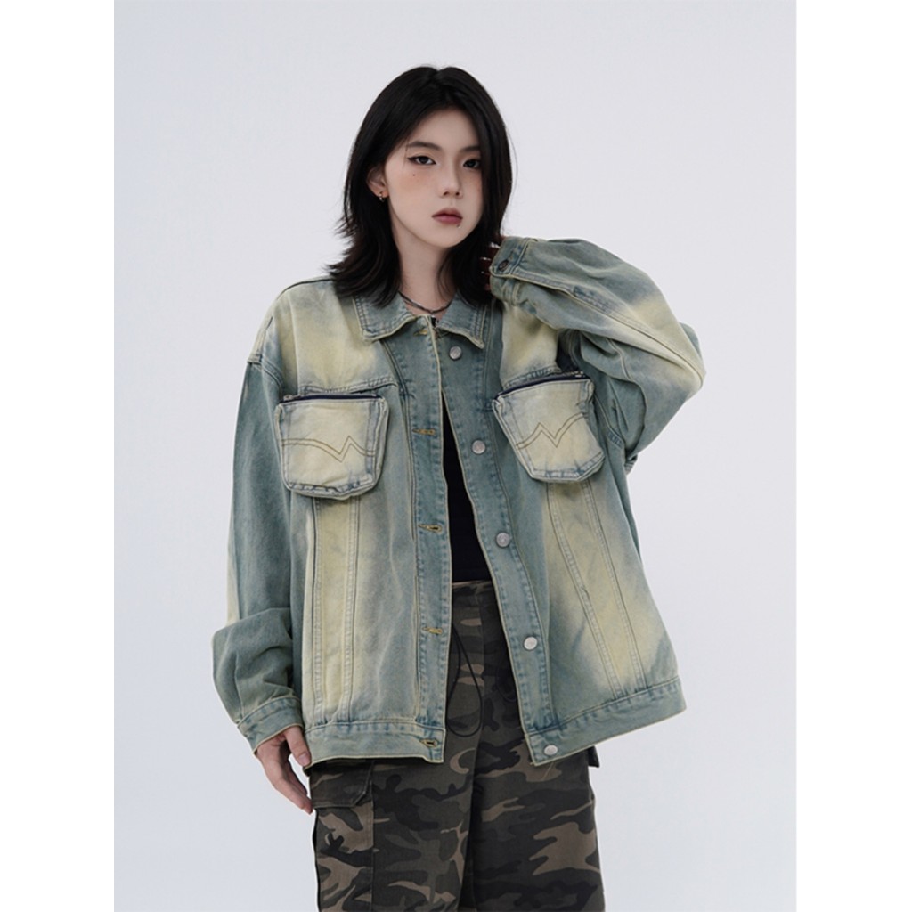 [Ảnh mạng] 5211 Retro S--3XL P48 Áo khoác Denim