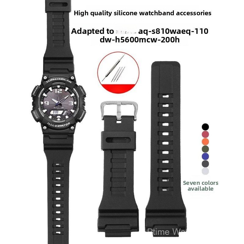 Dây đeo đồng hồ silicon 18mm cho AQ-S810W, AEQ-110W, DW-H5600, MCW-200