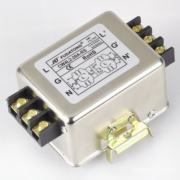 [Hoàn tiền không có yêu cầu] Cw4l2 Cw3 10a 20a 30a-S-T-R Ac Power Emi Filter 220v Chống nhiễu Emi GB