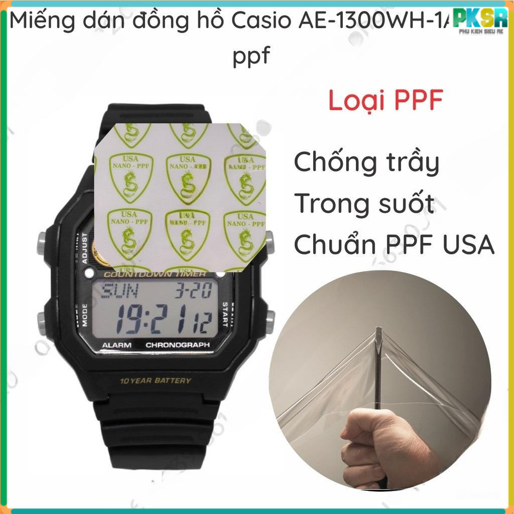 (Combo 2 tấm) Dán PPF dành cho đồng hồ Casio AE 1300WH 1AVDF  W 800HG 800H  WS B1000  GMW B5000 G 56