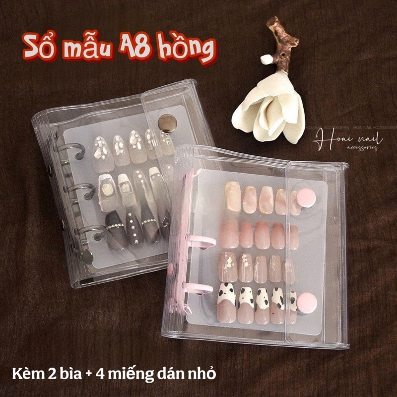 Sổ mẫu mini A8 hồng ( kèm 2 bìa)