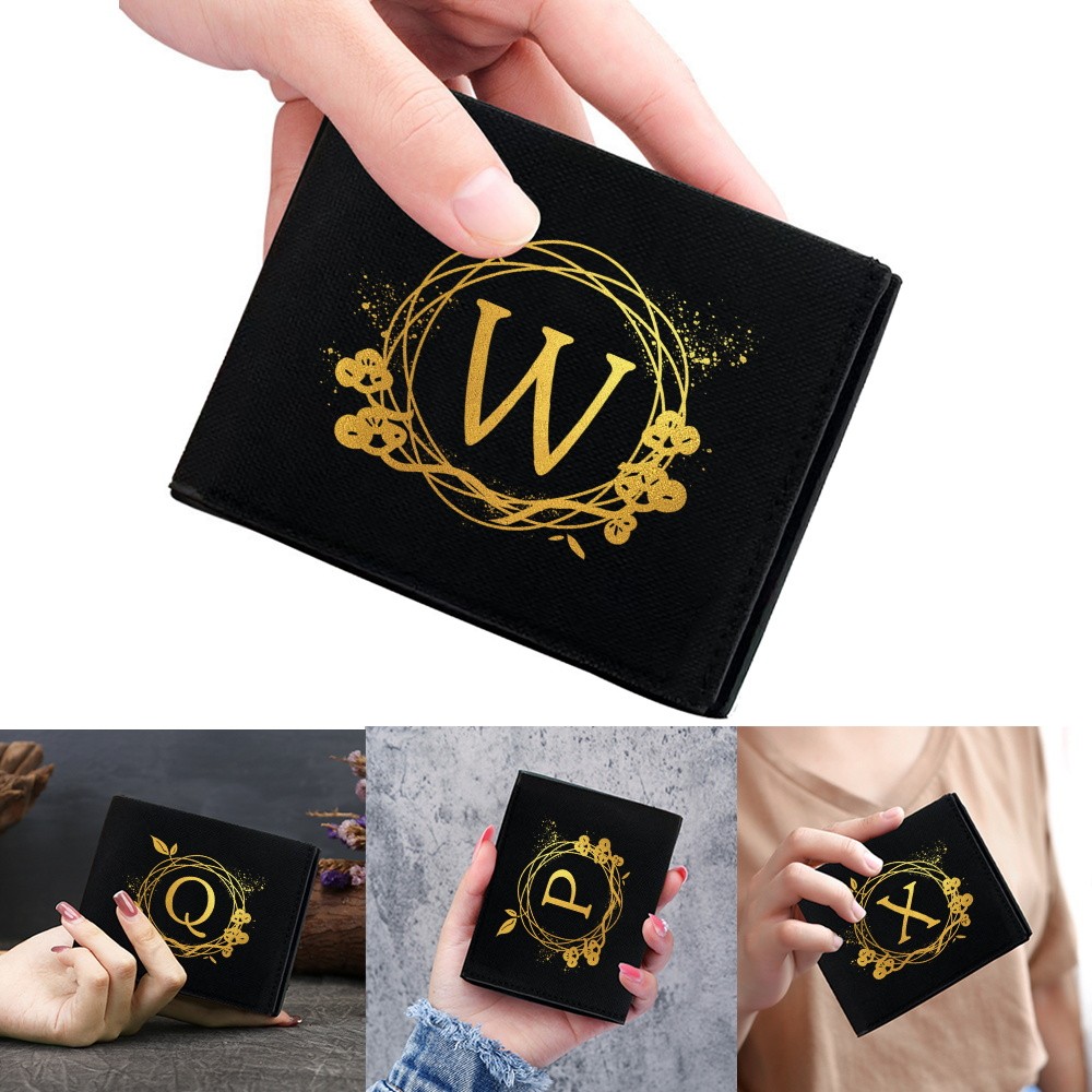 Wallet Women Card Clips Purses Coin Pocket Black Pocketbook Credit Case Bag Wreath Series Bank Card 