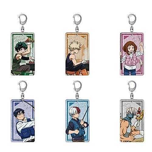 My Hero Academia Anime Rectangular Shape Design Acrylic Keychain Collection Deku Izuku Bakugo Shoto