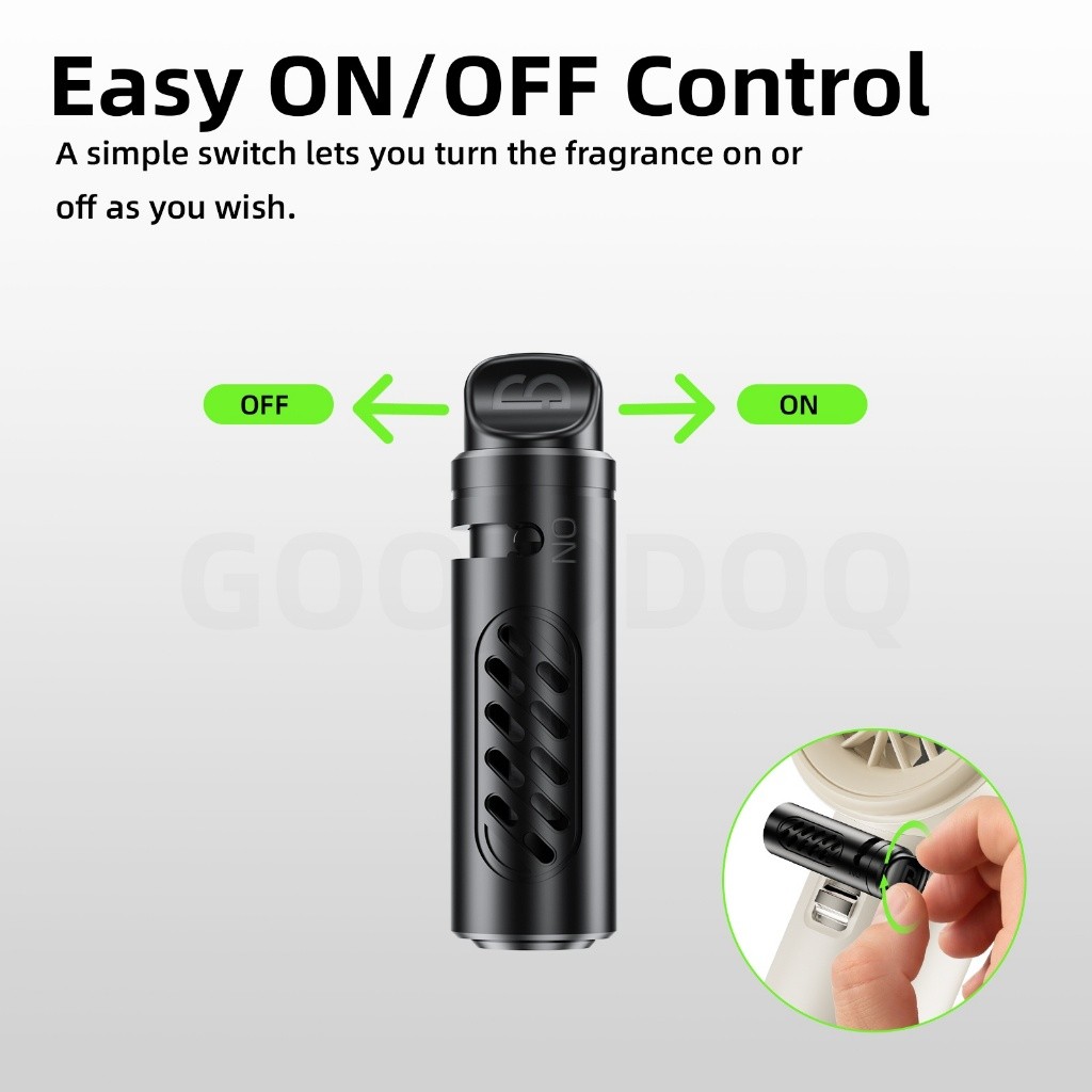 Quạt cầm tay Phụ kiện GOOJODOQ tích hợp bộ khuếch tán hương thơm và tương thích với các loại có giao diện type-c | BigBuy360 - bigbuy360.vn