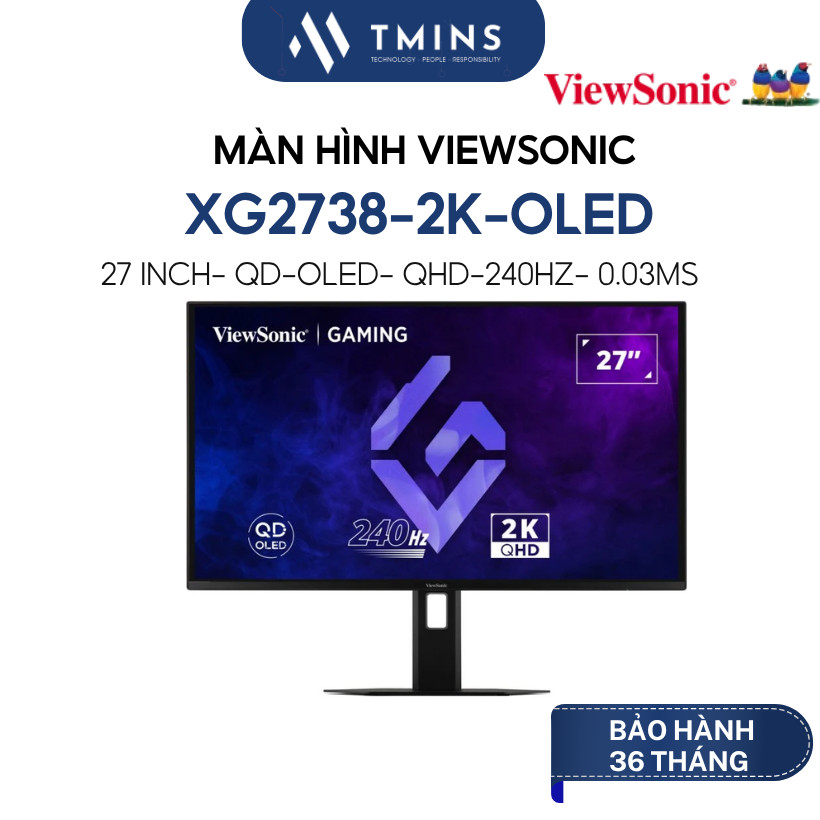 Màn hình Viewsonic XG2738-2K-OLED (27 inch/ 240Hz/ QD-OLED/ 0.03ms) - Hàng chính hãng
