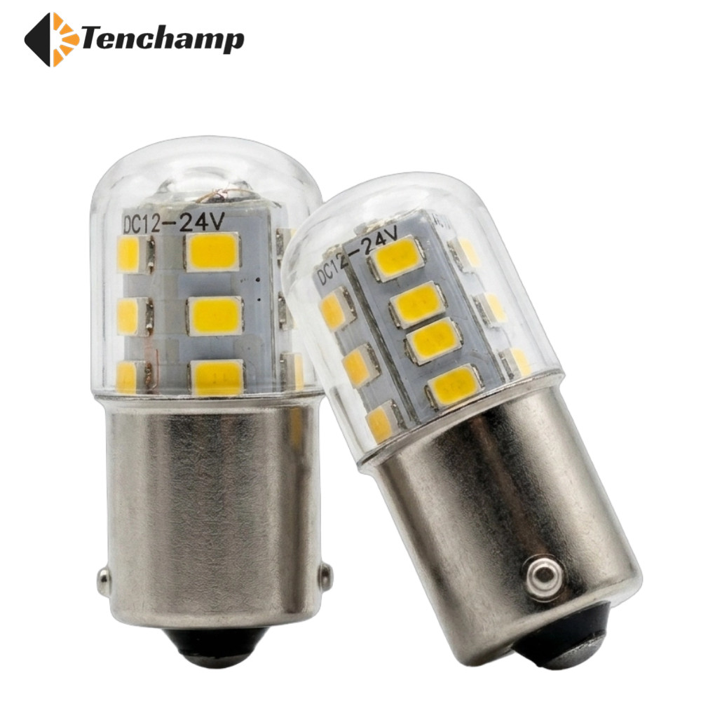 Bóng Đèn LED Tenchamp BA15D BA15S 3W Chất Lượng Cao 12V-24V Ánh Sáng Trắng 3000K Ánh Sáng Ấm 6000K