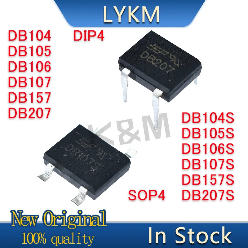 5 Chiếc DB104 DB105 DB106 DB107 DB157 DB207 DIP4 DB104S DB105S DB106S DB107S DB157S DB207S SOP4 Chỉn