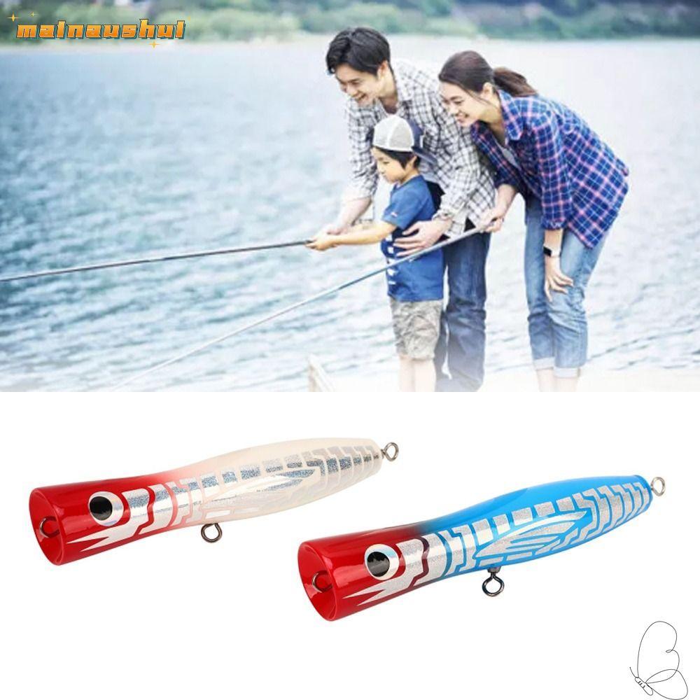 MAINAUSHUI Popper Mồi Câu Cá, Màu Sắc Phản Quang Gỗ GT Popper, Bền 18cm Popper Lớn Dụ GT Câu Cá