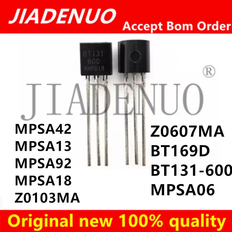 10 chiếc MPSA42 MPSA13 MPSA92 MPSA18 Z0103MA Z0607MA BT169D BT131-600 A42 A13 MPSA06 0103MA Z0103 Z0