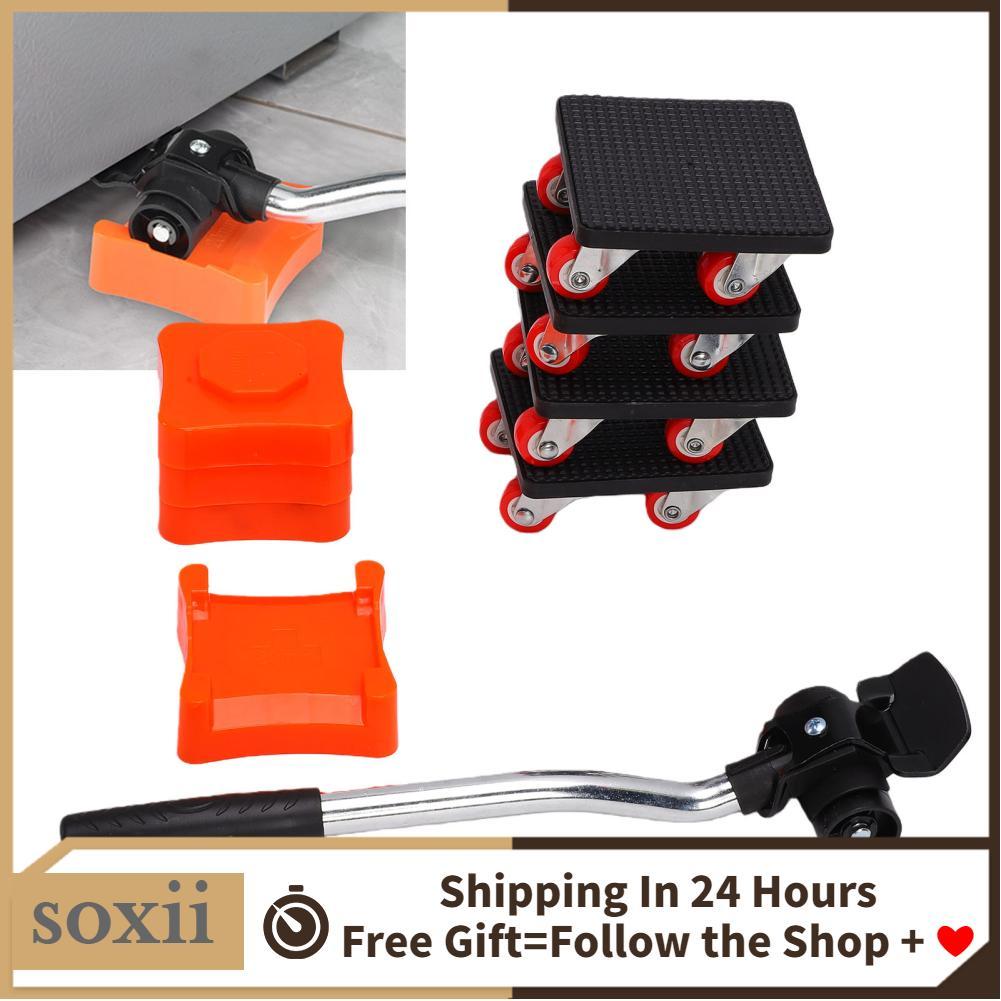 soxii ZIZEV Đồ nội thất Mover 4 Thanh trượt hạng nặng với Bánh xe xoay 360 độ và Tấm chống trượt Côn