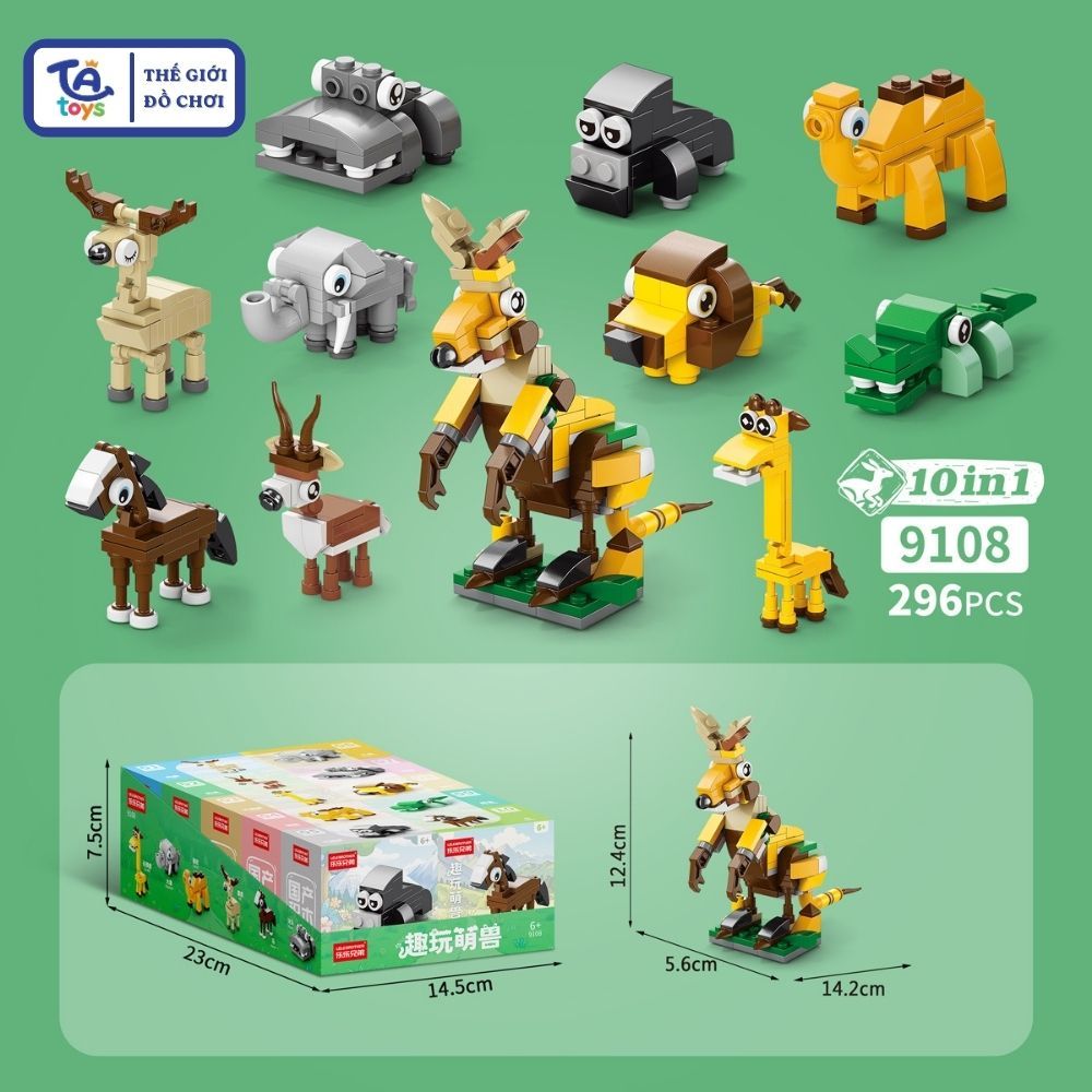 ( 10IN1 ) Set Đồ Chơi Lắp Ghép Set Kagaro 300+ Chi Tiết – Mô Hình Lắp Ráp Nhiều Mẫu