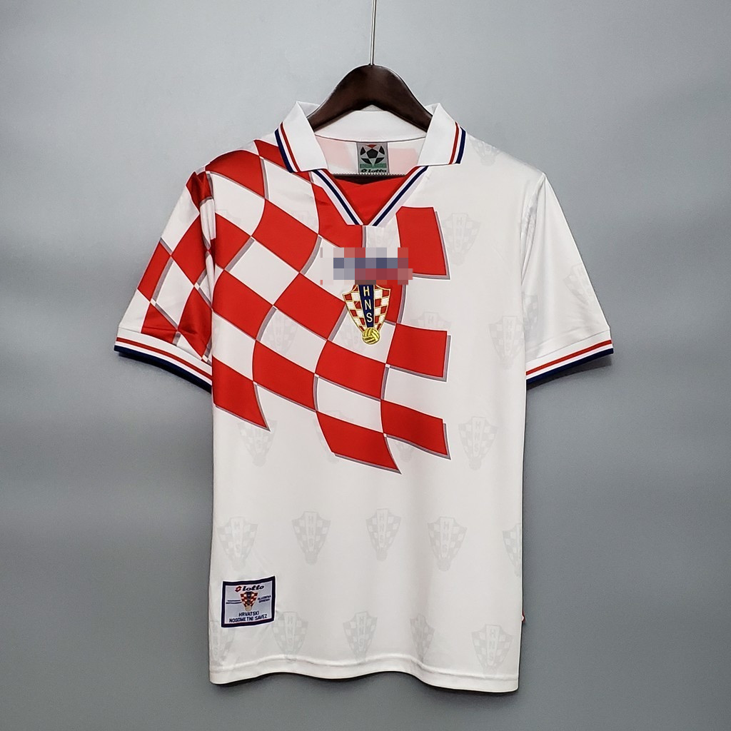#CRO Áo bóng đá sân khách cổ điển 1998 Football-FG001