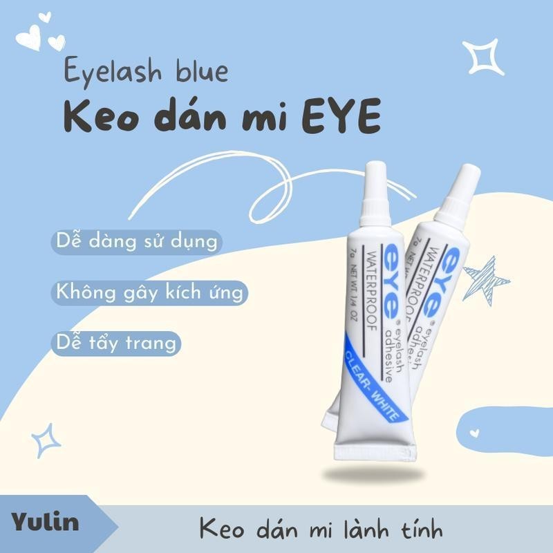 Keo dán lông mi giả dạng tuýp YULIN, keo dán mi trong suốt siêu chắc, chống thấm nước tiện lợi - 260