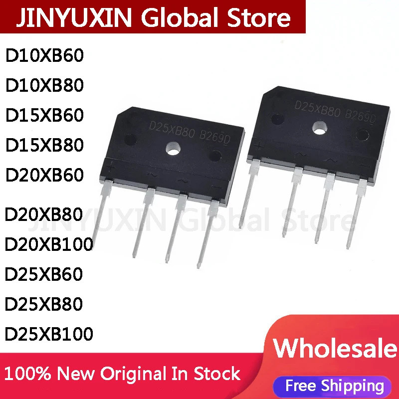 5 Chiếc D10XB60 D10XB80 D15XB60 D15XB80 D20XB60 D20XB80 D20XB100 D25XB60 D25XB80 D25XB100 Cầu Chỉnh 